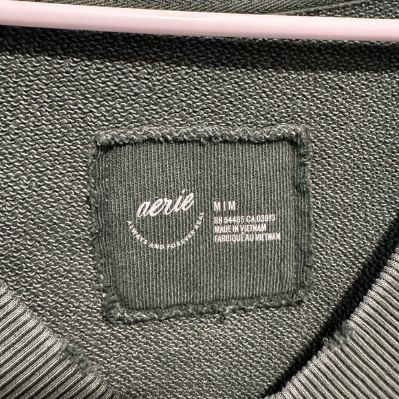 Aerie Olive V-Neck Sweater - Picture 7 of 8